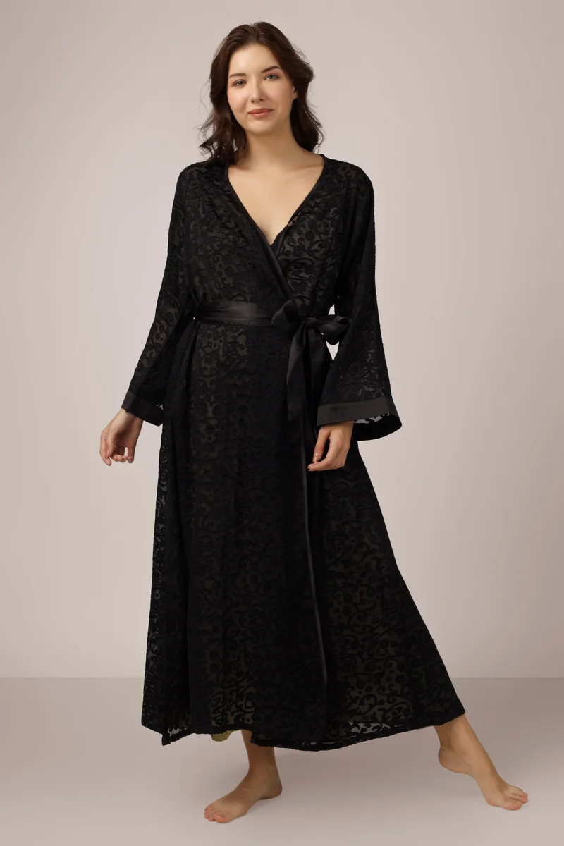 After Dark Andrea, Olive Black Nightdress and Gown