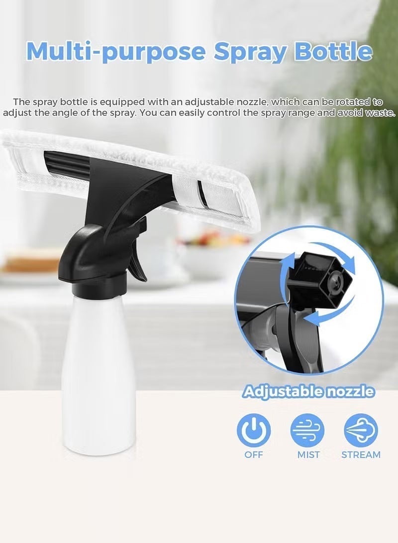 Ump Cordless Window Vacuum Cleaner, 2000Pa Handheld Window Squeegee, 2200mAh Rechargeable Window Vacuum Squeegee, Electric Cleaning Tool, Extension Pole, Spray Bottle & Microfiber Cloth – Shower Glass, Mirrors, Car Windows, Tiles & Windows - Image 3