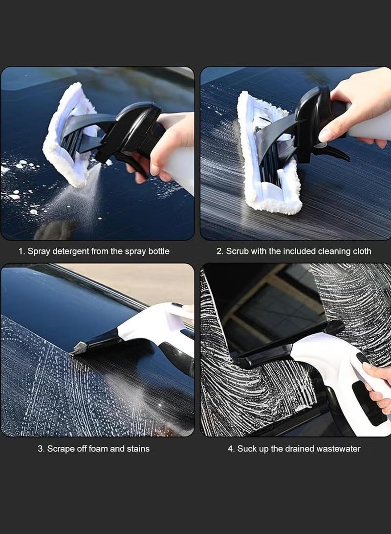 Ump Cordless Window Vacuum Cleaner, 2000Pa Handheld Window Squeegee, 2200mAh Rechargeable Window Vacuum Squeegee, Electric Cleaning Tool, Extension Pole, Spray Bottle & Microfiber Cloth – Shower Glass, Mirrors, Car Windows, Tiles & Windows - Image 4