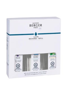 Maison Berger Lampe Berger Fragrance Trio Refill For Home Fragrance Oil Diffuser - 3 X 8.45 Fluid Ounces - 3X250 Milliliters  Trio Fresh  - Image 1