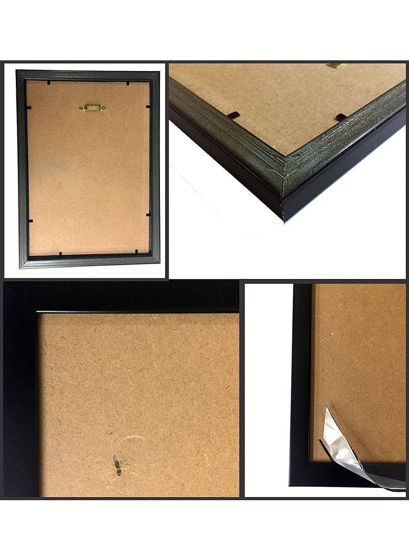 Paper Plane Design PAPER PLANE DESIGN Collage Photo Frames (Set of 6, Wall Hanging),Black  - Image 4
