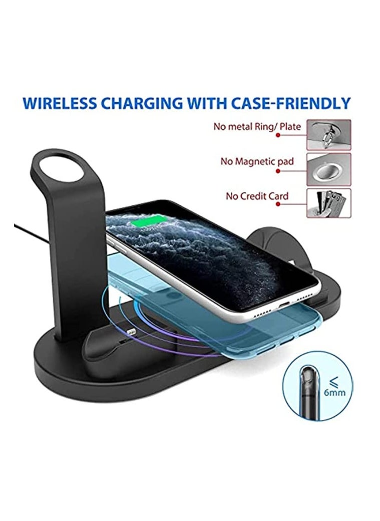 Wireless Charger 3 in 1 Fast Charging Station 10W Charging Dock Stand Compatible for iWatch Series iPhone 14-11 Series/XS/XR/X/8 Galaxsy S23/S22 etc  - Image 5