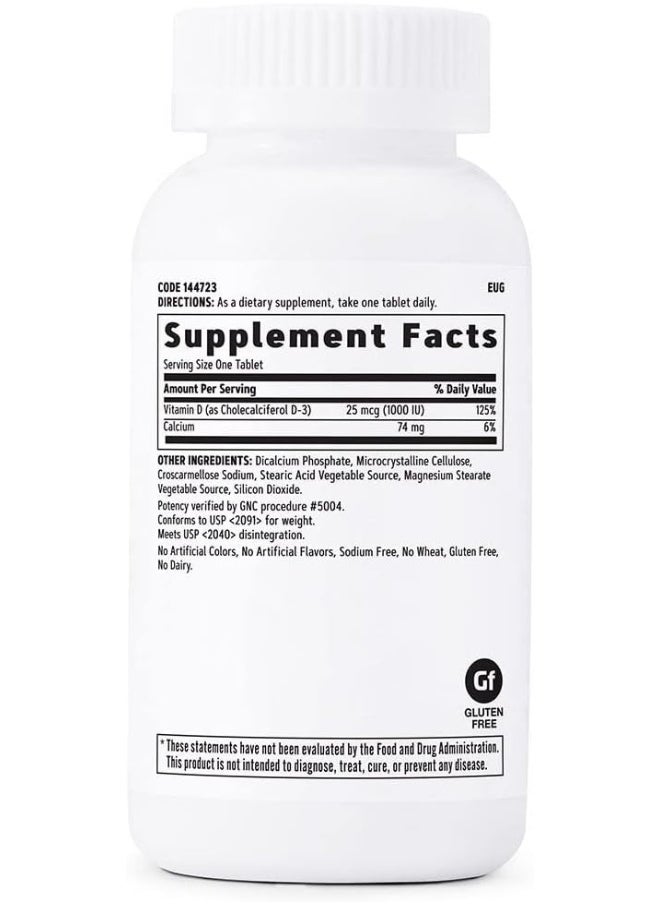 GNC Vitamin D-3 25Mcg, 180 Tablets, Supports Healthy Teeth And Bones  - Image 2