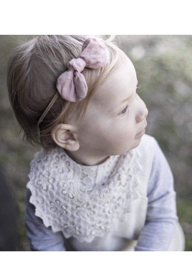 Y&D 2 Pack Baby Drool Bibs, Drooling and Teething Bibs Lace Fake Collar Bib Set for Toddler Girls Gift (White+Beige)  - Image 5