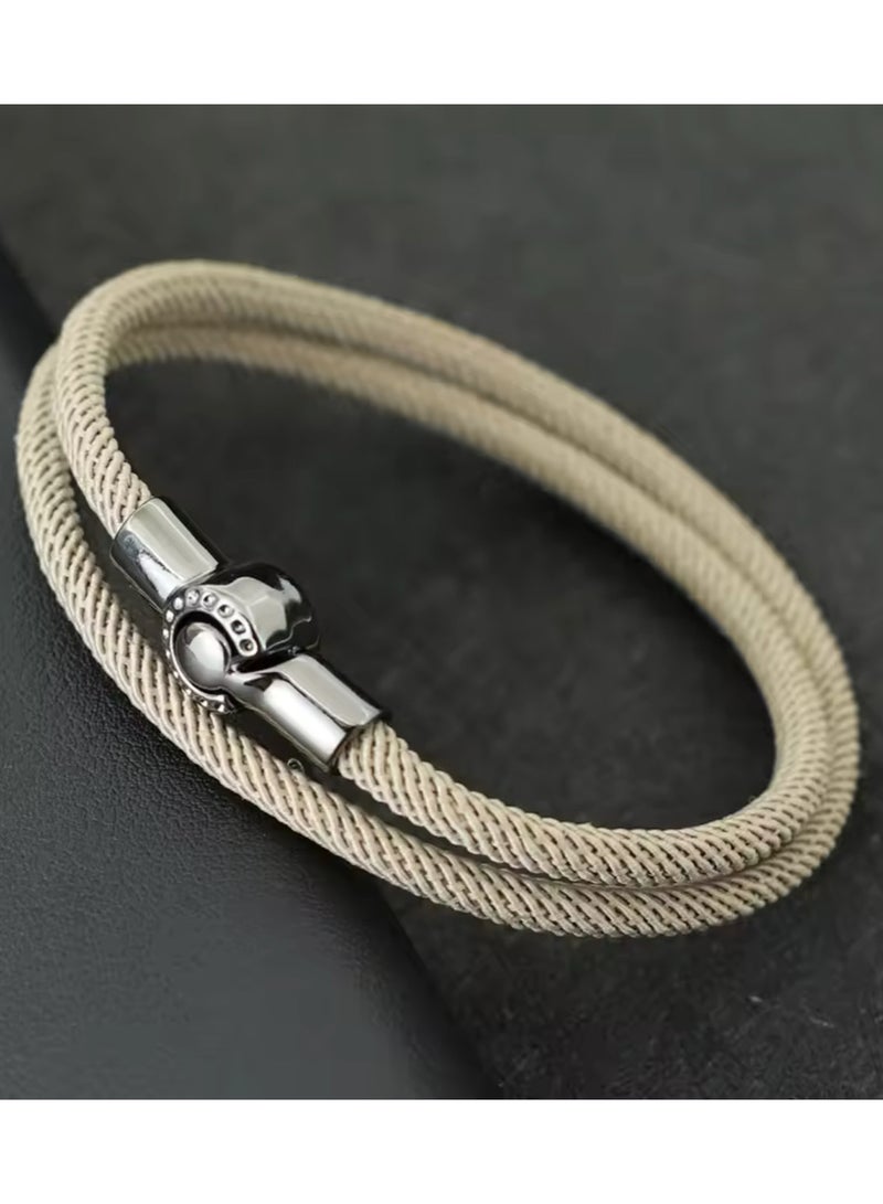 Luxury Concept Elegant Bracelet For Men Made Of High Quality Fabrics Size 20cm - Image 1