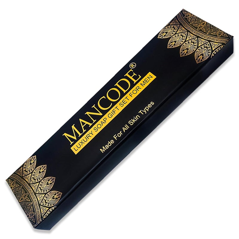 MAN CODE Mancode Luxury Soap Gift Set For Men With Pack of 5 Activated Charcoal Soap Bars Deep Cleansing Soap Provides Natural Glow Daily Bathing Bar Soap For Men For All Skin Types Pack of 5 625g  - Image 2