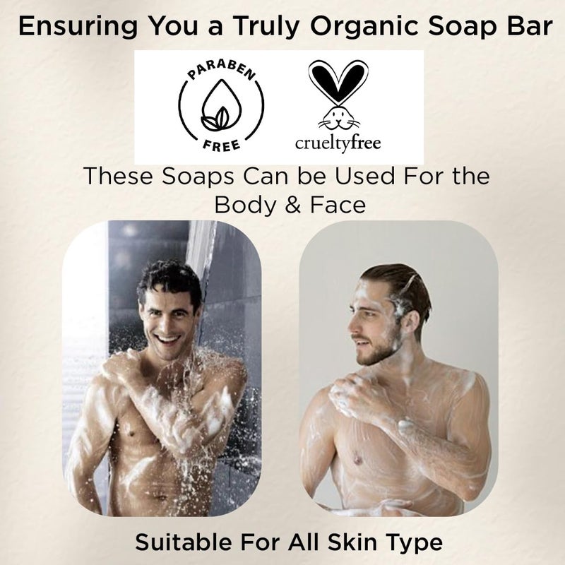 MAN CODE Mancode Luxury Soap Gift Set For Men With Pack of 5 Activated Charcoal Soap Bars Deep Cleansing Soap Provides Natural Glow Daily Bathing Bar Soap For Men For All Skin Types Pack of 5 625g  - Image 5
