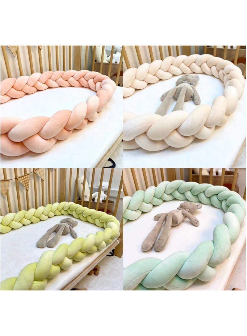 Baby Nest Newborn Cot Bumper, 2M Hand-Woven Soft Knot Pillow, Crib Bumper for Baby Bedding, Cozy  Safe Bed Protector, Durable Braided Crib Guard, Ideal Baby Gift – Beige - Image 5