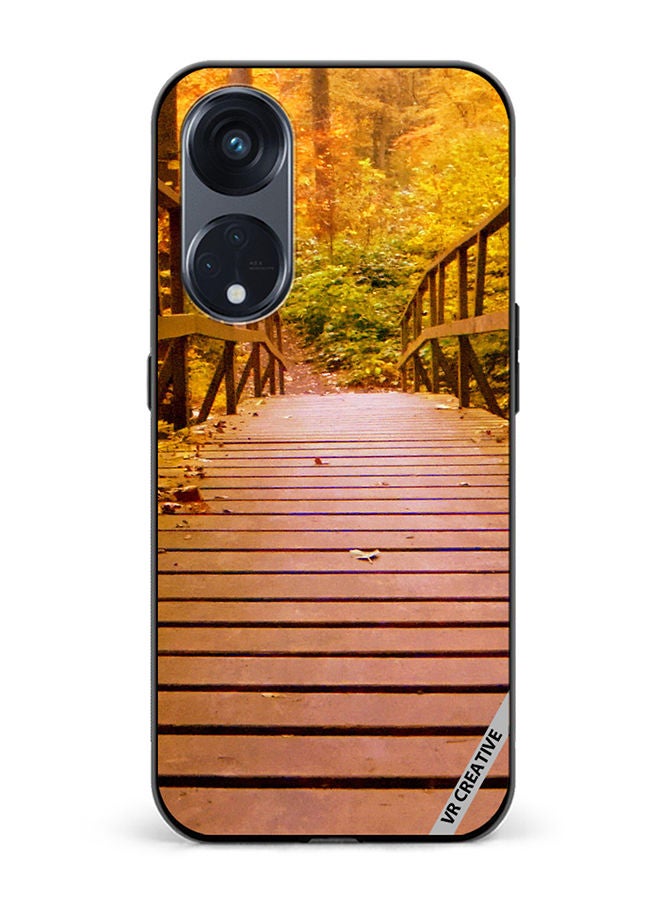 VR CREATIVE Protective Case Cover For Oppo Reno8 T 5G Bridge To The Jungle Design Multicolour - Image 1
