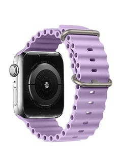 Ocean Soft Silicone Ocean Band Designed For Apple Watch Ultra Band 49mm,45mm,44mm,42mm for Men Women High Qulaity Adjustable Bands for Apple iWatch Series 8,7,SE,6,5,4,3,2,1 Purple  - Image 4
