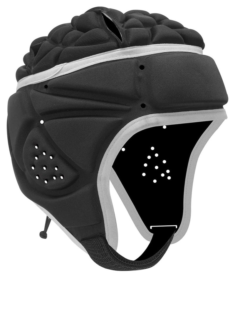 Mult-Color Soft Helmet, Flag Football Rugby Goalkeeper Helmet, Cap Soft Shell Helmet, Soccer Headgear Special Needs Protection for Childrens 4-12 Years - Image 1