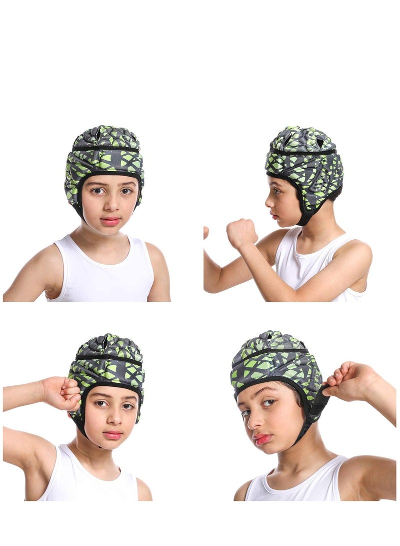 Mult-Color Soft Helmet, Flag Football Rugby Goalkeeper Helmet, Cap Soft Shell Helmet, Soccer Headgear Special Needs Protection for Childrens 4-12 Years - Image 4