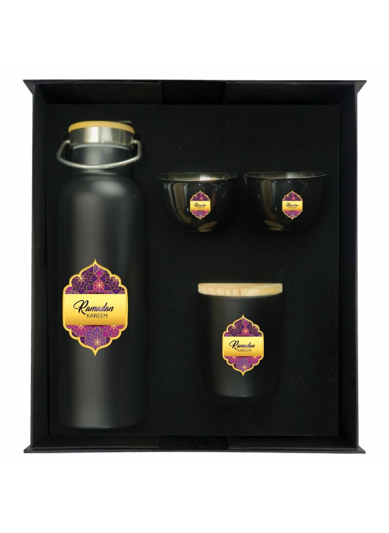 PRINTSHOP4ME - Pack Of 3 Ramadan Gift Sets 3 Printed Water Bottle,Ramadan-Themed Cups,Flavored Candles|Thoughtful Gift For Eid,Home & Ramadan Celebrations - Image 1