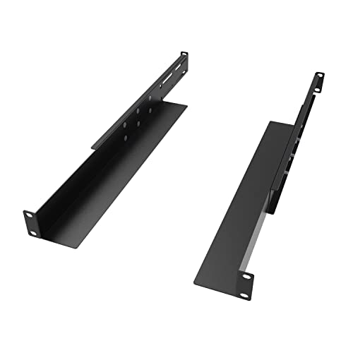 JINGCHENGMEI 1U Universal 4-Post Rack Mount Server Shelf Rails for Dell Compaq HP IBM APC - 16.5-29.5 Inches Adjustable Depth-110 lbs Capacity (16.5-29.5" Rails) - Image 1