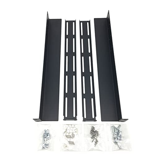 JINGCHENGMEI 1U Universal 4-Post Rack Mount Server Shelf Rails for Dell Compaq HP IBM APC - 16.5-29.5 Inches Adjustable Depth-110 lbs Capacity (16.5-29.5" Rails) - Image 5