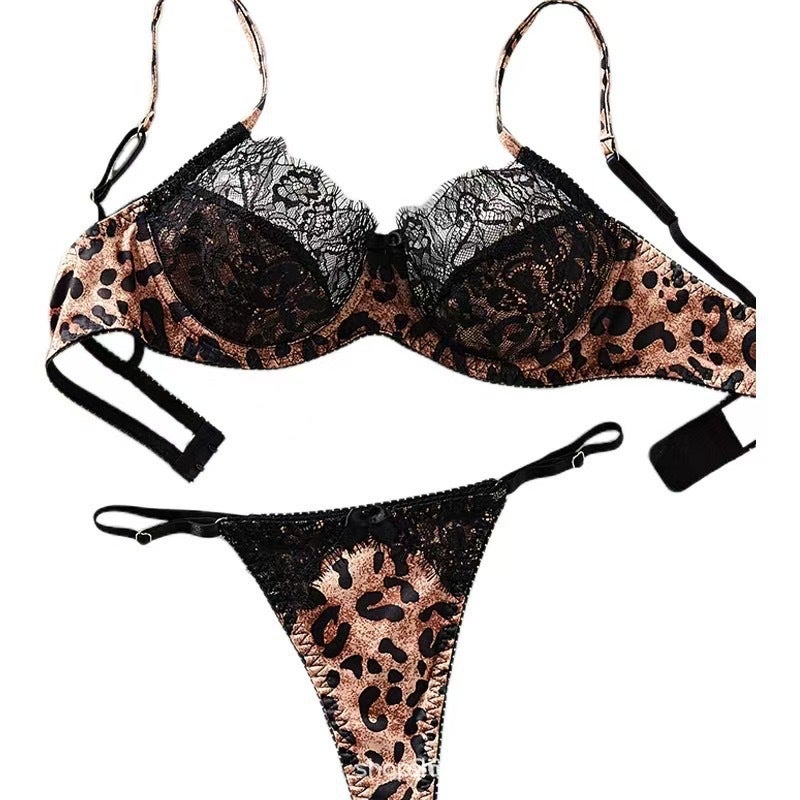 Women's Leopard Print Lace Bra and Panty Set - Image 5