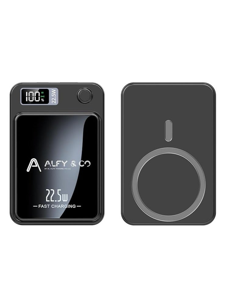 ALFY & CO 20W 10000 mAh Portable Magsafe Power Bank with PD 20W USB-C Port for iPhone 15 Pro Max/iPhone 15 Plus/14/13/12 Series  - Image 1