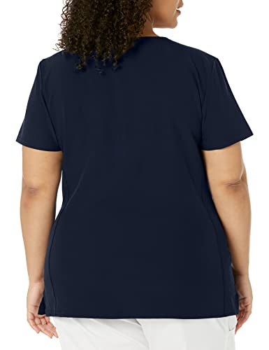 HeartSoul Women's Pitter-Pat V-Neck Scrubs Shirt, Navy, X-Small - Image 2