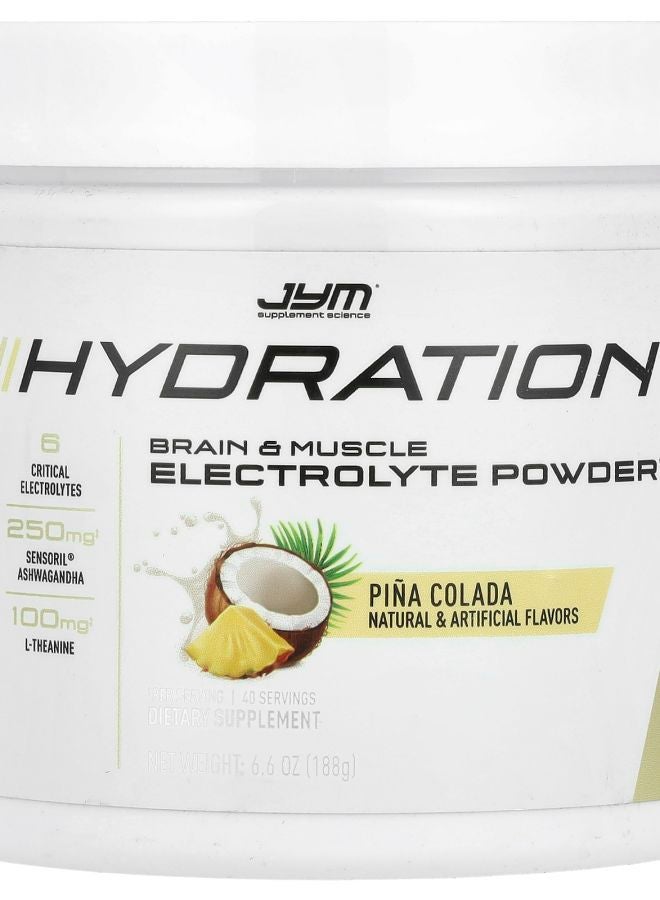 JYM Supplement Science Hydration Electrolyte Powder Pina Colada 6.6 oz (188 g)