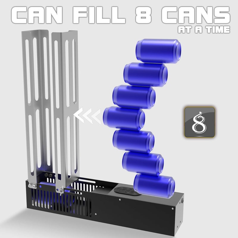 Fstcrt Electric Can Crusher, Can Crushers Automatic for Recycling 8oz 12oz & 16oz Cans, Fill 8 cans at a Time, Electric Can Smasher for Recycling Aluminum Seltzer, Cola, Beer Cans - Image 3
