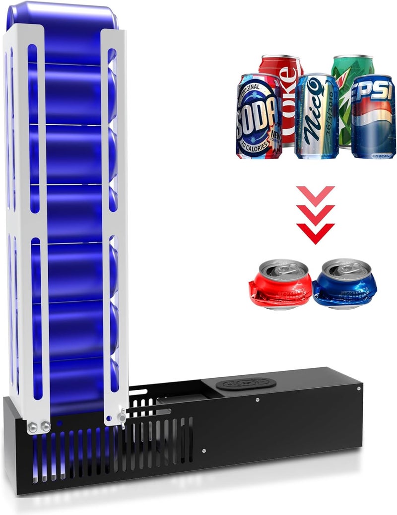 Fstcrt Electric Can Crusher, Can Crushers Automatic for Recycling 8oz 12oz & 16oz Cans, Fill 8 cans at a Time, Electric Can Smasher for Recycling Aluminum Seltzer, Cola, Beer Cans - Image 1