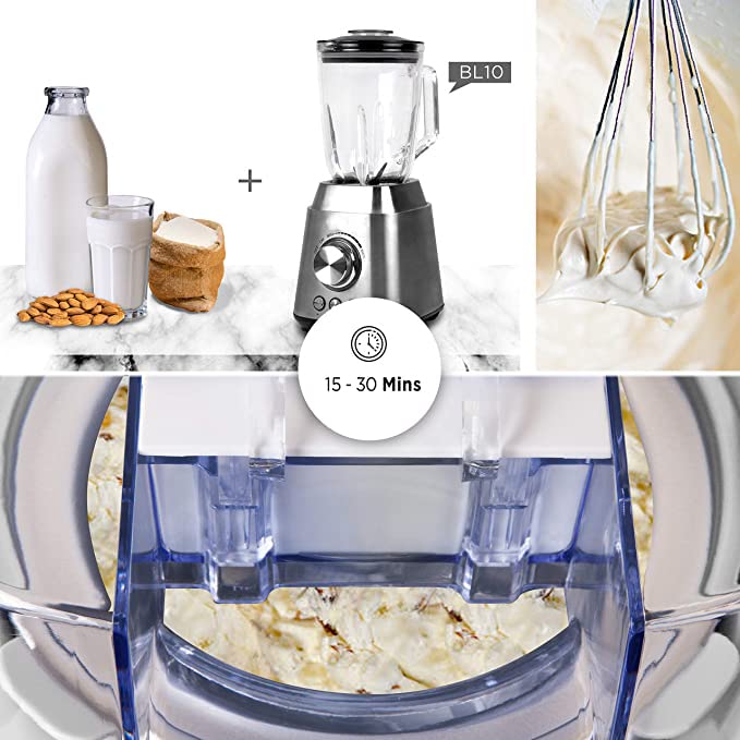 Puramate Prime Automatic Ice Cream Maker/Frozen Yoghurt Maker/Sherbet Slush Maker/Ice Cream Machine (1.5 Ltr) - Image 5