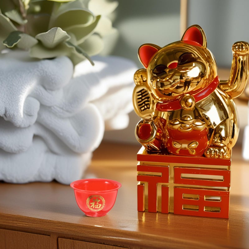 Red Plastic Wedding Wine Cups 50 Pieces Chinese Themed Banquet Toasting Shot Glasses - Image 5