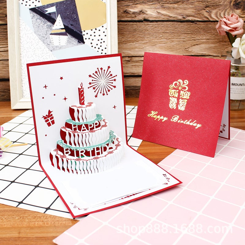 Birthday Music Stereo Greeting Card Sound Greeting Card Recording Greeting Card 3D Paper Carving Creative Small Card For Girls - Image 5