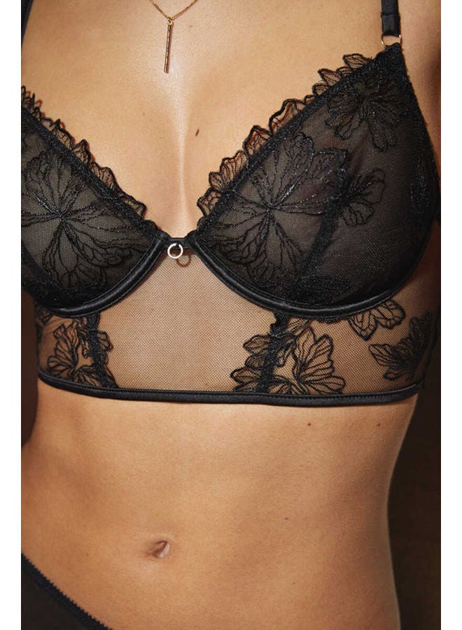 women'secret Embroidered tulle bustier bra  - Image 2