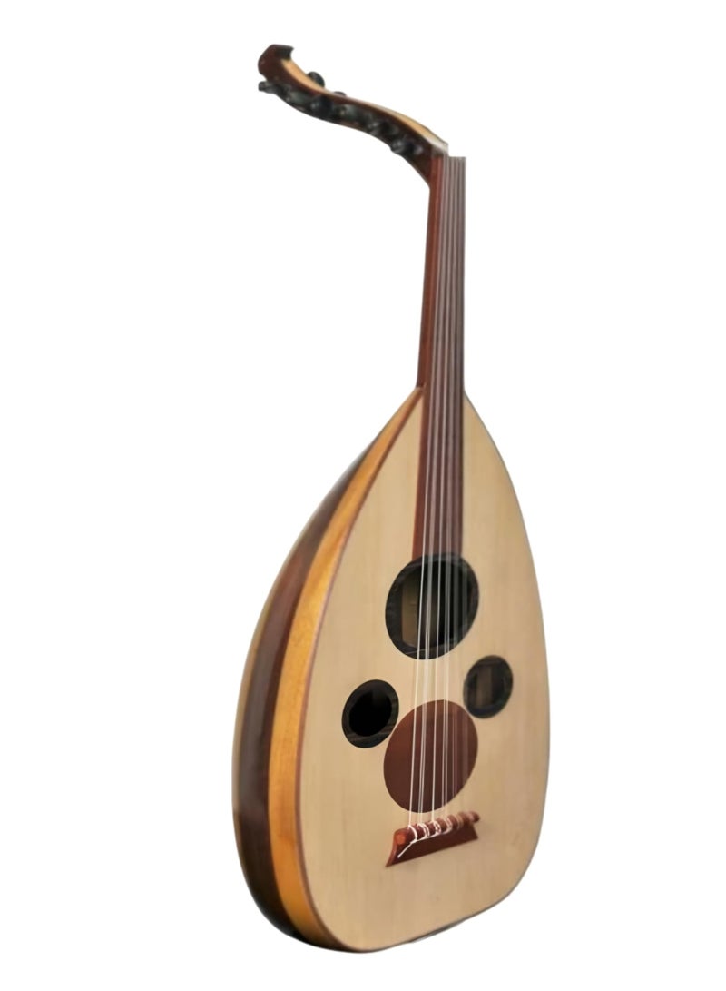 Handcrafted Classic Arabic Oud Egyptian Lute Aoud Level#2 for Intermediate Students with Gigbag & Pick - 9 Strings - Image 2