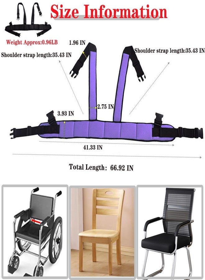 AUSTYLCO Wheelchair Harness for Adults,Wheelchair Seat Belt,Safety Belt for Elderly,Adjustable Straps Prevent Sliding,Torso Support Vest Restraint-Wheelchair Seatbelt Body Harness for Patient - Image 5