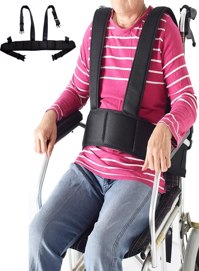 AUSTYLCO Wheelchair Harness for Adults,Wheelchair Seat Belt,Safety Belt for Elderly,Adjustable Straps Prevent Sliding,Torso Support Vest Restraint-Wheelchair Seatbelt Body Harness for Patient - Image 1