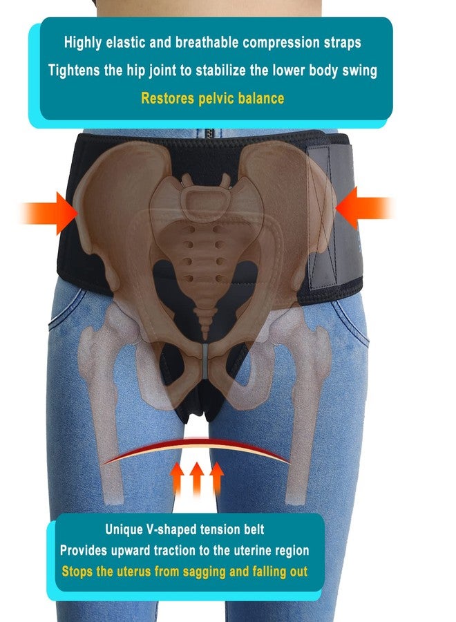 HEERTEEAJ Pelvic Support Belt Uterus Support Belt Women's Brace for Treating Dropped Bladder, Uterine Prolapse, Vulvar Varicosities, Postpartum and Symphysis Pubis Dysfunction - Image 3