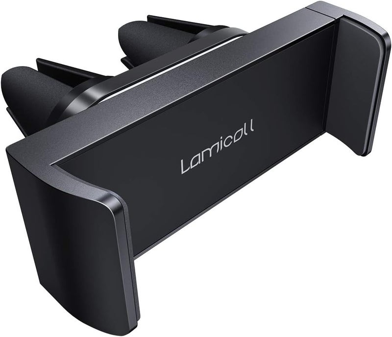 Lamicall Car Phone Holder, Air Vent Clip Mount - Universal Cell Phone Stand Holder Hand Free Cradle, Compatible with iPhone 17 16 15 Pro14 13 12 Pro Max Mini XS XR, All 4.7-6.5'' Smartphone - Black - Image 1