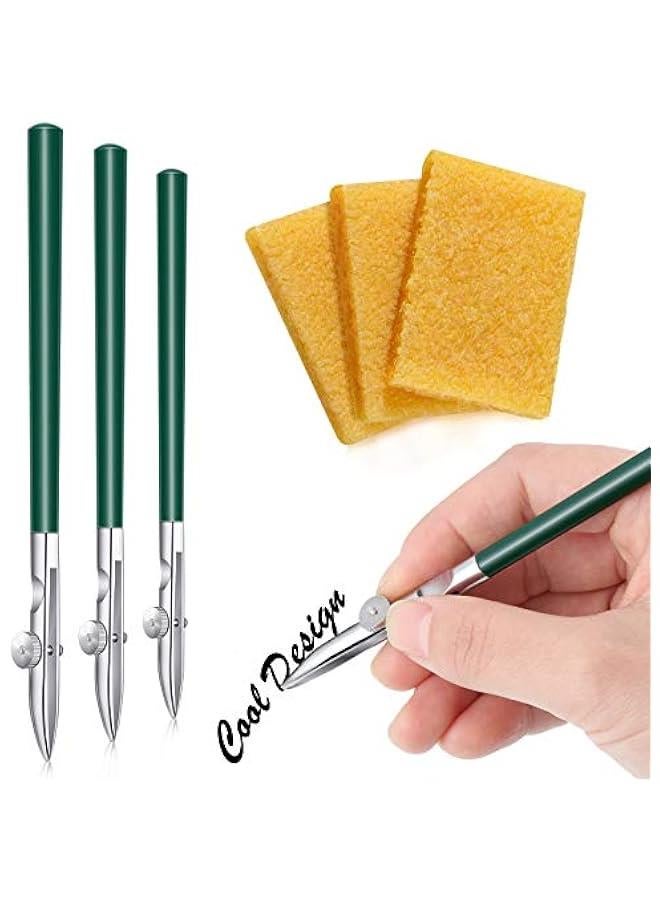 Arabest 6 Pieces Art Ruling Pens Masking Fluid, Watercolor Painting Pen for Line Drawing and Technical Drawings with Glue Residue Eraser 70 x 50 x 8 mm for Painting Drawing Art Artist Work, 3 Sizes  - Image 1