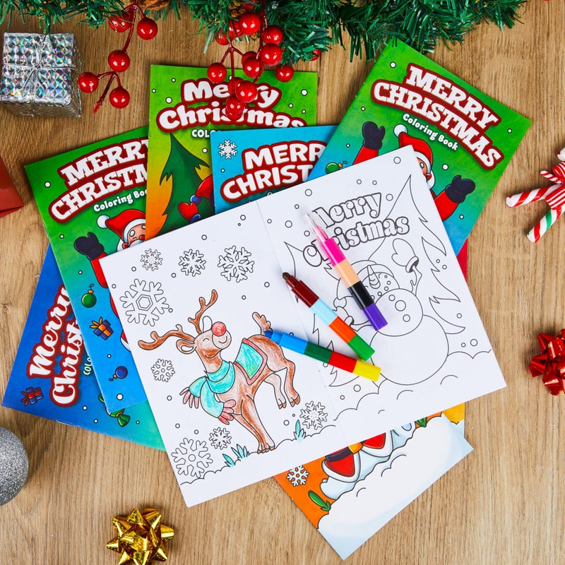 JOYIN 24 Pcs Christmas Coloring Book Bulk for Kids Mini Christmas Coloring Books in 6 Covers Great Gift Girls and Boys, Holiday Presents and Party Favors - Image 4