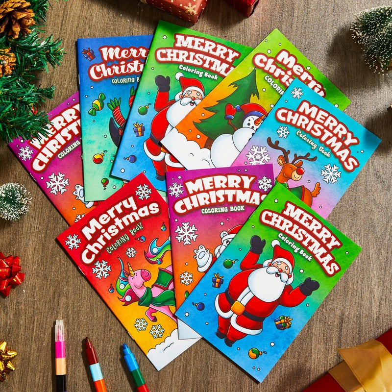 JOYIN 24 Pcs Christmas Coloring Book Bulk for Kids Mini Christmas Coloring Books in 6 Covers Great Gift Girls and Boys, Holiday Presents and Party Favors - Image 2