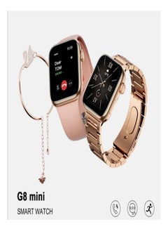 Haino Teko G9 Mini Rose Gold Edition Ladies Smart Watch with Three Set Strap and Stylish Bracelet Combo  - Image 2