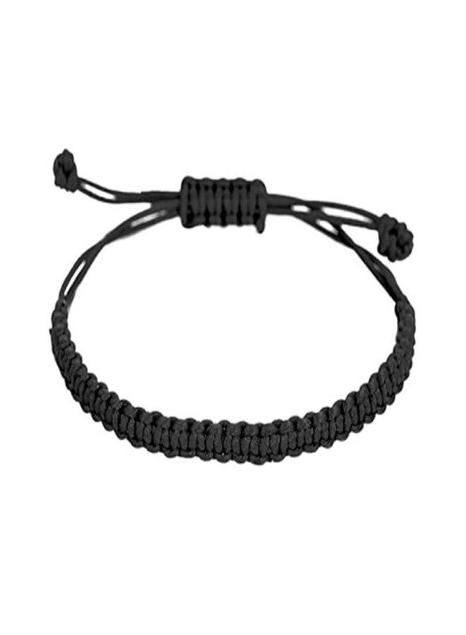 Pingyongchang 2PCS String Bracelets for Women Men Couple Handmade Red Black Buddhist Tibetan Adjustable Woven Rope Bracelet for Protection and Luck Friendship Bracelet-C - Image 4