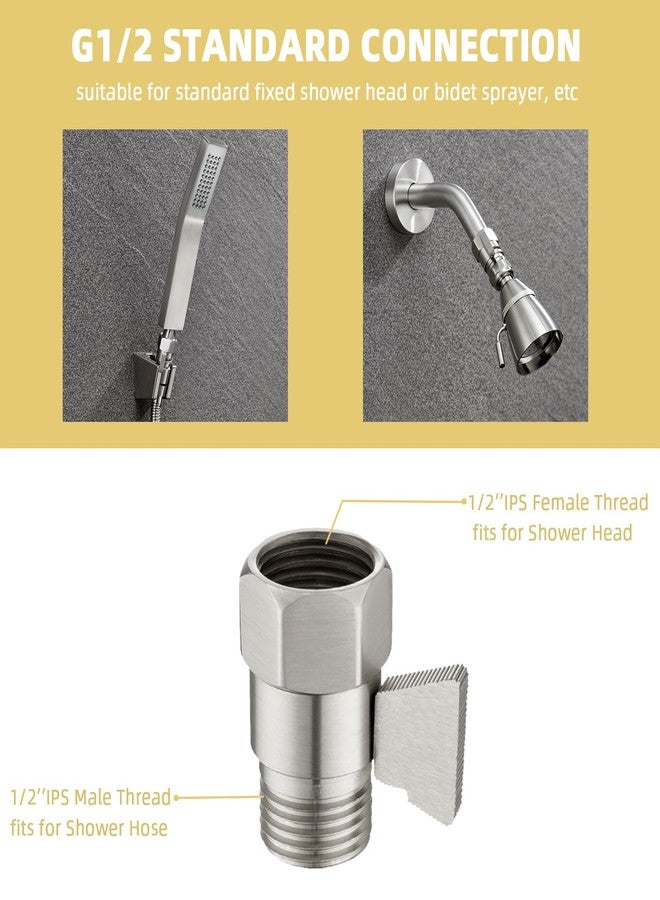 APLusee Water Flow Control Valve, Brass Shower Head Flow Restrictor, Brushed Nickel - Image 4