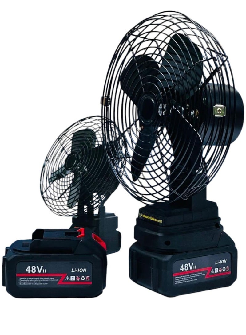 Portable Camping Turbo Fan with 48V Rechargeable Duel Battery
