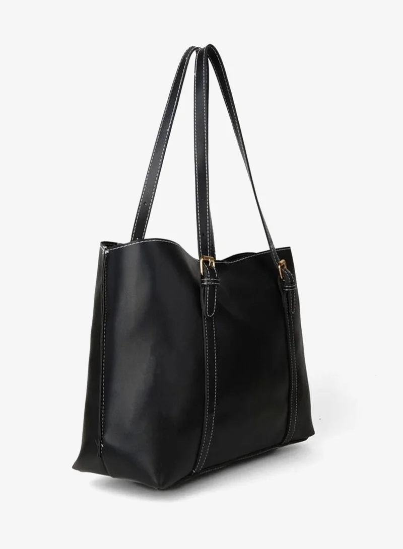 Vivaq Women's Black Medium Eye Faux Leather Medium Size Snap and Zipper Closure Hand, Arm, and Shoulder Bag.