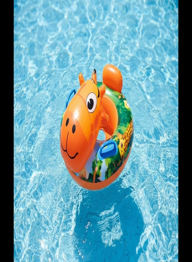 SVS ONLINE Kids Inflatable Cartoon Swim Ring with Seat - Pink Baby Pool Float (TODO-Orange-SWIMMINGRING) - Image 2