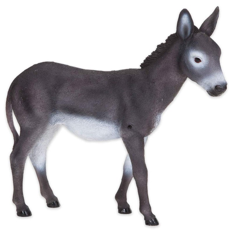 Bits and Pieces Bits and Pieces  Diego The Donkey Motion Sensor Statue  Weather Resistant HandPainted Polyresin Sculpture  Garden Decoration 