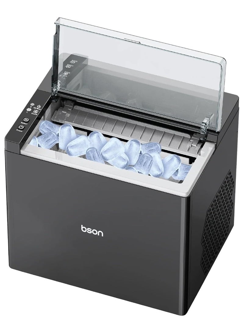 BSON Freezy Ice Maker - Countertop Ice Machine with Multiple Bullet Ice Sizes, Quick 6-7 Minute Cycle, 9 Cubes per Batch, Large Capacity, Auto Shut-Off, Quiet for Home Office Parties - Image 1