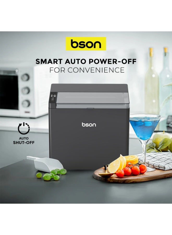BSON Freezy Ice Maker - Countertop Ice Machine with Multiple Bullet Ice Sizes, Quick 6-7 Minute Cycle, 9 Cubes per Batch, Large Capacity, Auto Shut-Off, Quiet for Home Office Parties - Image 2