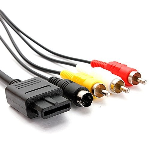 CHILDMORY 5.9ft AV TV S Video AV Cable Compatible for SNES NGC N64 Console - Image 2