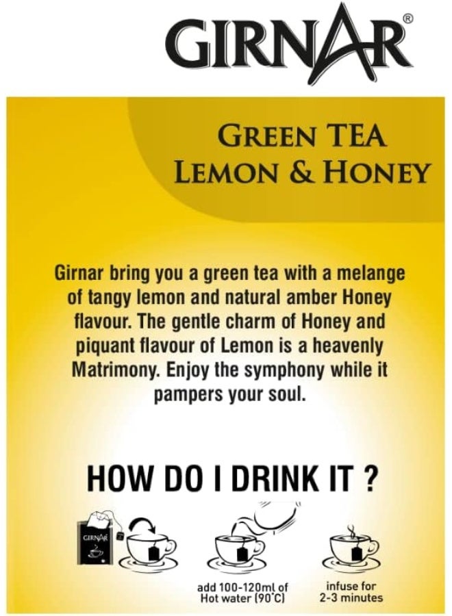 Girnar شاي جيرنار الأخضر مع الليمون والعسل 10 أكياس شاي، 12 جرام - Image 4