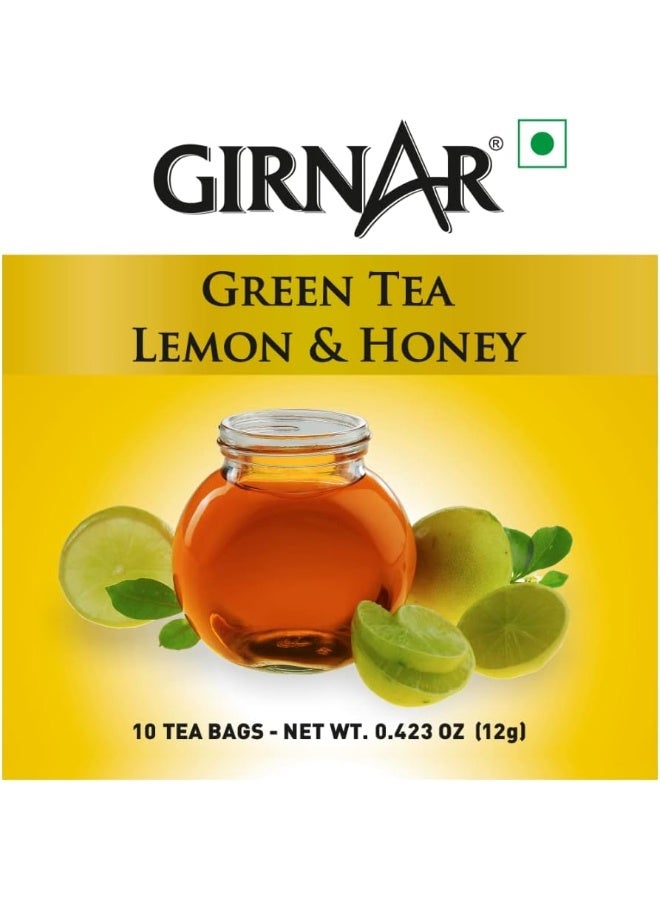 Girnar شاي جيرنار الأخضر مع الليمون والعسل 10 أكياس شاي، 12 جرام - Image 5