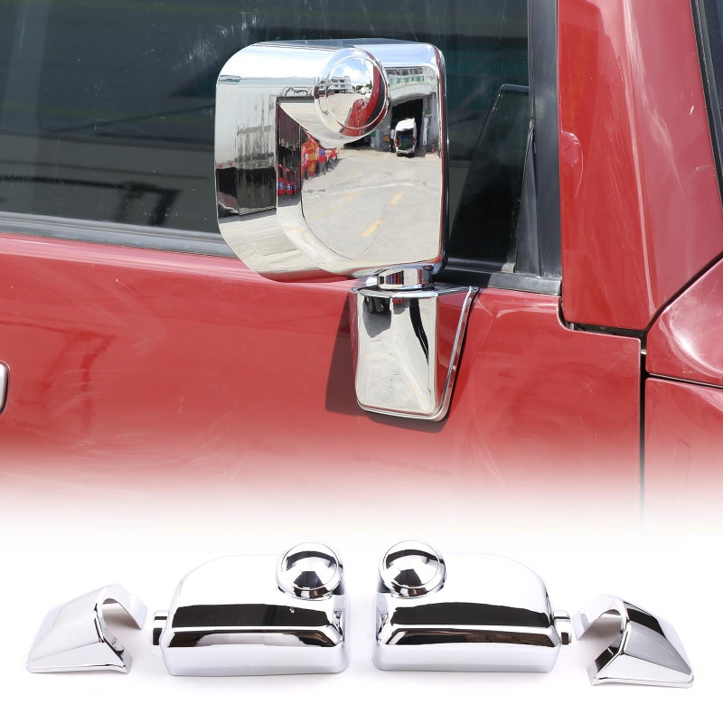 LLKUANG Car Rearview Mirror Protective Cap Trim Compatible with Toyota FJ Cruiser 20072021 ABS Outside Side Door Rear View Mirror Decoration Cover Auto Exterior Accessories6PCS Bright silver